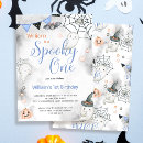 Search for spooky one 1st birthday invitations Blue