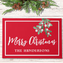 Search for merry christmas doormats Watercolor