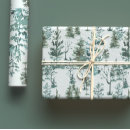 Search for green pine trees wrapping paper Winter