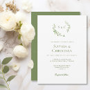 Search for leaf wedding invitations Green and white