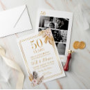 Search for 50th wedding anniversary invitations Elegant modern