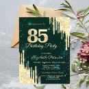 Search for surprise 85th birthday invitations Green