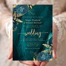 Search for teal gold wedding invitations Elegant