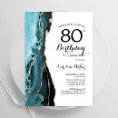 Search for turquoise birthday invitations Watercolor