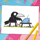 Search for cartoon crow postcards Raven