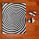 Search for black and white optical illusion puzzles Spiral