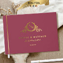 Search for monogram wedding guest books Foil