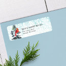 Search for winter scene return address labels Festive
