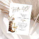 Search for champagne 40th birthday invitations Floral