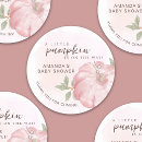 Search for pumpkin baby shower thank you stickers Girl