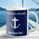 Search for blue anchor mugs Welcome aboard