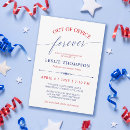 Search for red white and blue party invitations Elegant