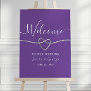 Search for silver welcome wedding signs Purple