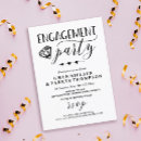 Search for heart engagement party invitations Black and white