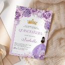 Search for purple quinceanera invitations Mexican spanish latina