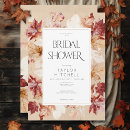 Search for fall leaves bridal shower invitations Modern