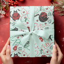 Search for kitty christmas wrapping paper Xmas