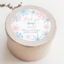 Search for pink snowflake thank you stickers Snowflakes