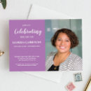 Search for purple celebration life invitations Script