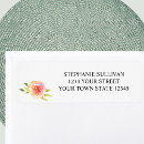 Search for gold flower return address labels Girly