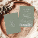 Search for pine green wedding invitations Woodland