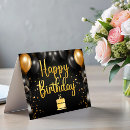 Search for thank you birthday invitations Black and gold