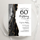 Search for black white 60th birthday invitations Elegant