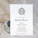 Search for disco bridal shower invitations Whimsical