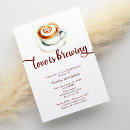Search for love is brewing invitations Terracotta