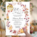 Search for fall leaves bridal shower invitations Pumpkin