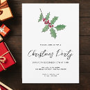 Search for holly berries christmas invitations Simple