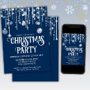 Search for string lights seasonal invitations Navy blue
