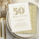 Search for elegant 50th wedding anniversary invitations Gold glitter