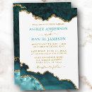 Search for turquoise gold wedding invitations Agate