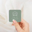Search for sage green thank you stickers Floral