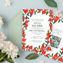 Search for red bar bat mitzvah invitations Jewish