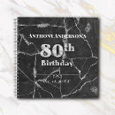 Search for 80th birthday guest books White