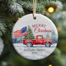 Search for old truck christmas tree decorations Vintage red truck