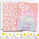 Search for two groovy party invitations Floral
