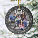 Search for chalkboard christmas tree decorations Family name and year