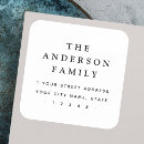 Search for return address square stickers White