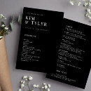 Search for black wedding programs Elegant
