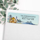 Search for mountain cabin return address labels Nature