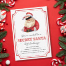 Search for secret santa christmas invitations Red