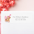 Search for teddy bear birthday return address labels Watercolor