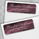 Search for burgandy return address labels Couple
