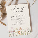 Search for wildflower rehearsal dinner invitations Rustic country