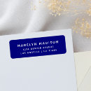 Search for simple blue return address labels Contemporary