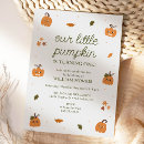 Search for our little pumpkin birthday invitations Autumn