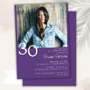 Search for purple 30th birthday invitations Simple